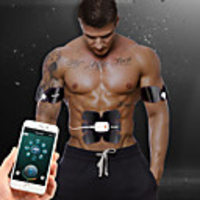 Abs Stimulator Abdominal Toning Belt EMS Abs Trainer APP Control Bluetooth Smart Rechargeable Electronic Wireless EMS Training Muscle Toning ABS Trainer Fitness Gym Workout For Men Women Leg Abdomen