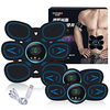 Abs Stimulator Abdominal Toning Belt EMS Abs Trainer Sports PP Exercise Fitness Gym Workout Smart Electronic Muscle Toner Muscle Toning Tummy Fat Burner For Men Women