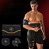 Abs Stimulator Abdominal Toning Belt EMS Abs Trainer Sports Silicon ABSPC Exercise Fitness Gym Workout Smart Electronic Muscle Toner Muscle Toning Tummy Fat Burner For Men Women