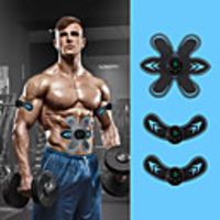 Abs Stimulator Abdominal Toning Belt EMS Abs Trainer Sports Silicon PU (Polyurethane) ABS Resin Exercise Fitness Gym Workout Smart Electronic Muscle Toner Muscle Toning Tummy Fat Burner For Men