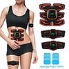Abs Stimulator Abdominal Toning Belt EMS Abs Trainer Sports Silicon PU (Polyurethane) ABS Resin Exercise Fitness Gym Workout Smart Electronic Muscle Toner Muscle Toning Tummy Fat Burner For Men