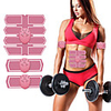 Abs Stimulator Abdominal Toning Belt EMS Abs Trainer Sports Silicon PU (Polyurethane) ABS Resin Exercise Fitness Gym Workout Smart Electronic Muscle Toner Muscle Toning Tummy Fat Burner For Men