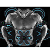 Abs Stimulator Abdominal Toning Belt EMS Abs Trainer Sports Silicon PU (Polyurethane) ABS Resin Exercise Fitness Gym Workout Smart Electronic Muscle Toner Muscle Toning Tummy Fat Burner For Men