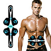 Abs Stimulator Abdominal Toning Belt EMS Abs Trainer Sports Silicon PU (Polyurethane) ABS Resin Exercise Fitness Gym Workout Smart Electronic Muscle Toner Muscle Toning Tummy Fat Burner For Men