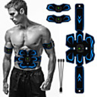 Abs Stimulator Abdominal Toning Belt EMS Abs Trainer Sports Silicon PU(Polyurethane) Exercise Fitness Gym Workout Smart Electronic Muscle Toner Muscle Toning Tummy Fat Burner For Men Women