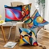 Abstract Double Side Cushion Cover 4PC Soft Decorative Square Throw Pillow Cover Cushion Case Pillowcase for Sofa Bedroom Superior Quality Mashine Washable miniinthebox