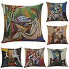 Abstract Double Side Cushion Cover 6PC Soft Decorative Square Throw Pillow Cover Cushion Case Pillowcase for Bedroom Livingroom Superior Quality Machine Washable Indoor Cushion for Sofa Couch Bed Chair miniinthebox