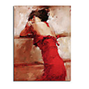 Abstract Oil Paintig Style Art Print without Stretched Frame