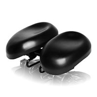 Acacia Bike Saddle / Bike Seat Ergonomical Dual Pad Adjustable Extra Wide / Extra Large Double Noseless PU Leather High-Density Foam PVC Cycling Road Bike Mountain Bike MTB Black miniinthebox