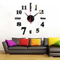 Acrylic English Digital Combination Mirror Quiet Wall Clock Fashionable Living Room Sofa Wall Sticker Clock ZB025