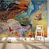 Adhesive required Wallpaper Custom Self Adhesive Mural Wallpaper Flower Fairy Picture Suitable For Bedroom Living Room Coffee Shop Restaurant Hotel Wall Decoration Art