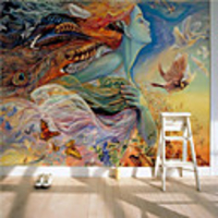 Adhesive required Wallpaper Custom Self Adhesive Mural Wallpaper Flower Fairy Picture Suitable For Bedroom Living Room Coffee Shop Restaurant Hotel Wall Decoration Art