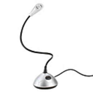 Adjustable 3.5mm Mini Microphone for PC and Laptops (Silver)