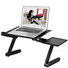 Adjustable Aluminum Laptop Desk Ergonomic Portable TV Bed Lapdesk Tray PC Table Stand Notebook Table Desk Stand With Mouse Pad