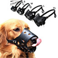 Adjustable Leather Dog Muzzle Anti Bark Bite Chew Dog Training Products For Small Medium Large Dogs Outdoor Pet Products XS-XL
