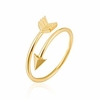 adjustable love struck arrow ring high polished wrap ring for woman (gold)