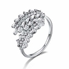 adjustable open rings for women-18k gold silver plated stackable open ring-girls cubic zirconia olive leaf branch ring-wedding band eternity couple rings