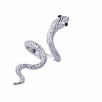 adjustable punk rock crystal snake ring for women vintage gothic open smooth animal finger ring halloween jewelry accessories (textured silver) miniinthebox