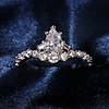 Adjustable Ring AAA Cubic Zirconia Briolette Silver Brass Floral Theme Korean Sweet 1pc Adjustable / Women