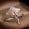 Adjustable Ring AAA Cubic Zirconia Mismatched Silver Brass Fish Unique Design European 1pc 6 8 10 / Women