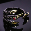 Adjustable Ring AAA Cubic Zirconia Two Stone Black Brass Bird Anime Vintage 1pc Adjustable / Men