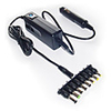 Adjustable Universal Laptop Car DC Adapter with 8 Connectors (14V-24V,  100W)