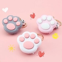 Adults Stress Reliever Toys Portable Colorful Cute Cat Paw Memory Maze Cube Gadget Keychain Educational Breakthrough Game 3pcs miniinthebox