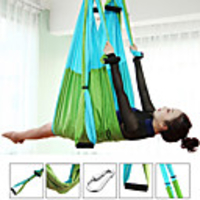 Aerial Yoga Swing Set Yoga Hammock / Sling Kit 38 pcs Yoga Hammock Padded Foam Swoop Hooks Sports 210T Nylon EVA Aerial Yoga Inversion Exercises Air Yoga Ultra Strong Antigravity Durable Anti-tear