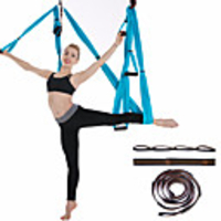 Aerial Yoga Swing Set Yoga Hammock / Sling Kit Extension Straps Sports Nylon Aerial Yoga Inversion Exercises Air Yoga Ultra Strong Antigravity Durable Anti-tear Decompression Inversion Therapy Heal