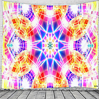 Aesthetic Mandala Tapestry Wall Hanging Indian Bohemian Boho Tapestry for Bedroom Living Room Wall Decor Decoration Backdrop Dorm Blue Paisley miniinthebox