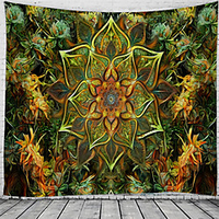 Aesthetic Mandala Tapestry Wall Hanging Indian Bohemian Boho Tapestry for Bedroom Living Room Wall Decor Decoration Backdrop Dorm Blue Paisley miniinthebox