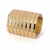 african gold snap cuff bracelet bangle for women, egypt punk gothic okoye metal-like flexible resin chunky leather jewelry for best friend birthday. (2-3-g)