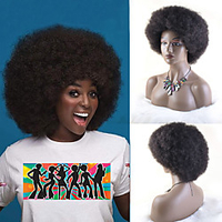 Afro Wigs for Women Short Kinky Curly Wig Fluffy and Soft Layered Short Wigs Temperature Fiber Synthetic Afro Puff Wig miniinthebox