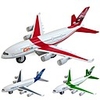 Airbus 380 Air Plane Model Aircraft Toys Cartoon Music Light Pull Back Vehicles Plastic Alloy Kid