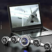 Aircraft Shape Multimedia Subwoofer Sound Box Loudspeaker Box for Desktop Mobile Phone computer Speaker