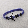 airplane flight design unisex nylon paracord rope bracelet for men and women (sapphire blue 2)