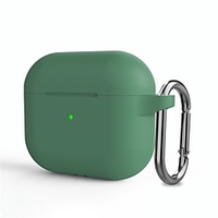 AirPods 1 2 3 Case Cover with Keychain Full Protective Silicone Skin Accessories for Women Men Girl with Apple AirPods Pro Case Front LED Visible miniinthebox