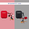 AirPods Case PU Leather Soft Solid Color Lovely Pattern Portable For AirPods1 amp; AirPods2 (AirPods Charging Case Not Included)