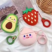 AirPods Case RingHolder Shockproof Cartoon Pattern Protective TPU Cover Soft Silicone Portable For AirPods1 AirPods2 (AirPods Charging Case not included)