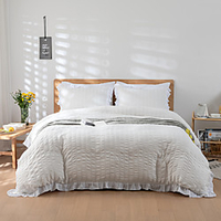 Aisbo Soft Duvet Cover Set 3Pcs Easy Care Cozy Bedding Set Quilt Cover Sets with Ruffle miniinthebox