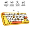 Ajazz-308i Wireless Bluetooth Keyboard 84 Classic Round Keys Auto Sleep Power Saving Windows / Ios / Android Compatible