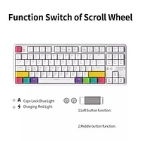 Ajazz-k870t Wireless Bluetooth Gaming Keyboard Mechanical Keyboard With 87 Rgb Keys For Gamer Pc Tablet With Type-c Wired / Dual Mode