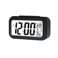 Alarm Clock LED Display Digital Alarm Clock Snooze Night Light Battery Clock with Date Calendar Temperature for Bedroom Home Office Travel(Not Include Batteries) miniinthebox