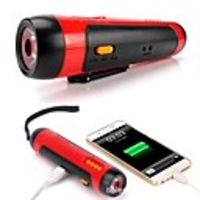 Alarm Flashlight Tools Accessories Portable FM Radio Alarm Emergency Mobile Power Supply ABS Climbing Camping / Hiking / Caving Traveling Red 1 pcs