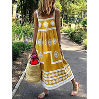 aliexpress ebay amazon summer new style printed sling big swing skirt bohemian loose casual dress miniinthebox