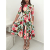 aliexpress wish amazon 2021 cross-border european and american new fashion zipper printing five-point sleeve dress women miniinthebox