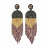 allen danmi jewelry dangle earrings ethnic bohemia style handmade colorized seed beads waterfall shape statement drop earrings shining luxury gift for women. (green) …
