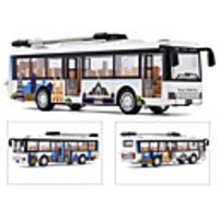 Alloy Bus Toy Car Pull Back Vehicle Simulation Music Light All Adults Kids Car Toys