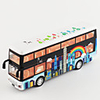 Alloy Double-decker Bus Toy Car Pull Back Vehicle Simulation Music Light All Adults Kids Car Toys