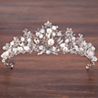 Alloy Tiaras with Faux Pearl / Crystals 1 Piece Wedding / Special Occasion Headpiece